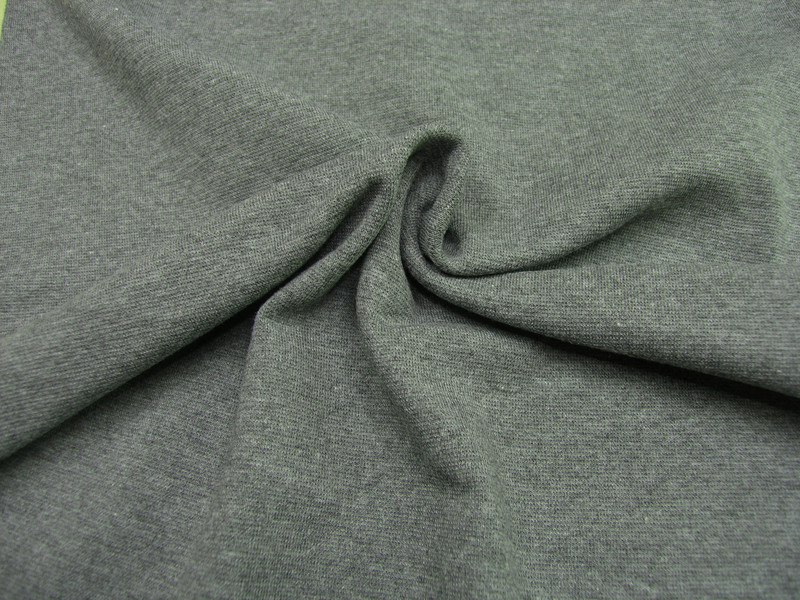 Bündchen dunkelgrau meliert Baumwoll Jersey glatt  OEKO-TEX® Standard 100