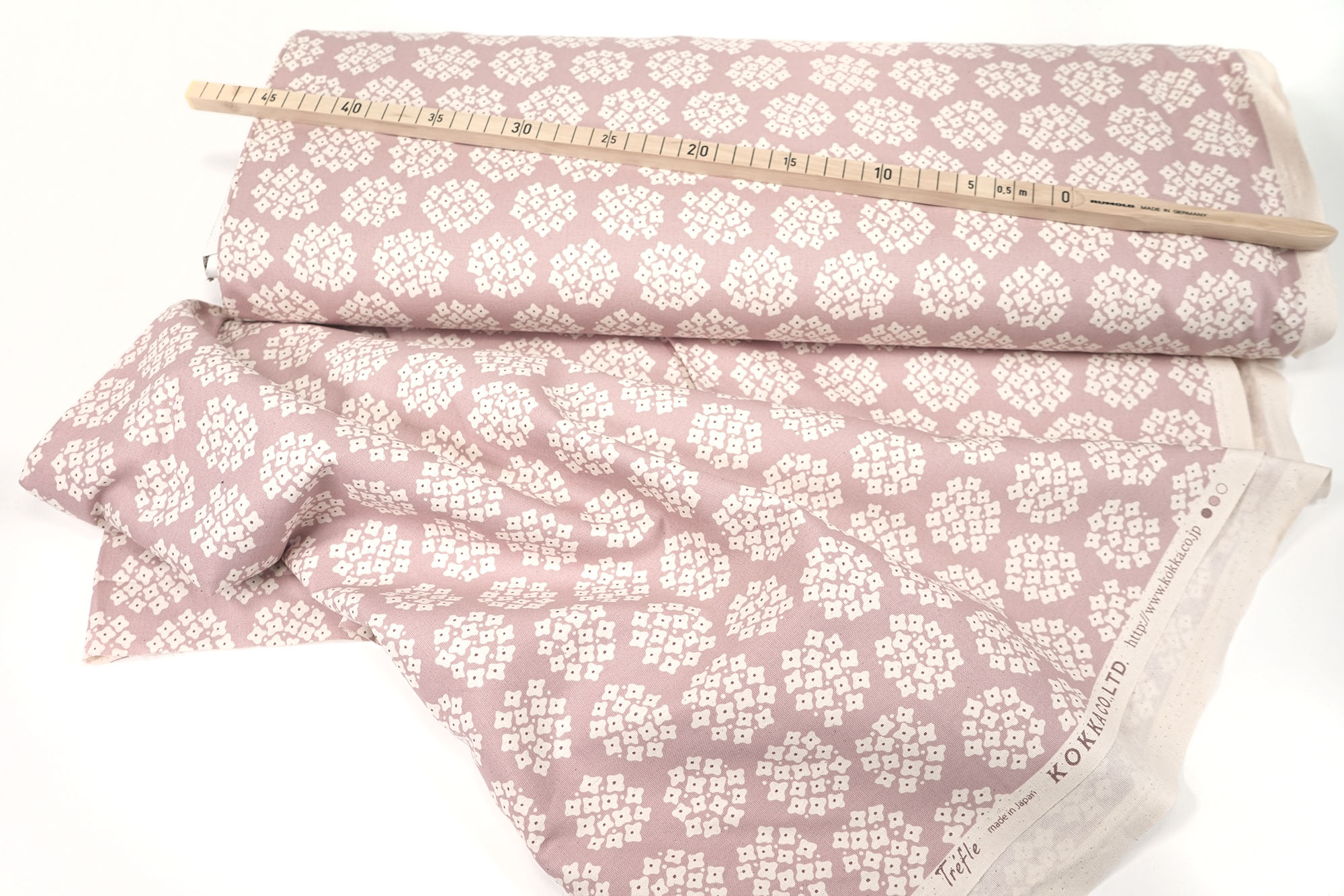 Kokka • Canvas • Teiban Pale Pink • unbleached