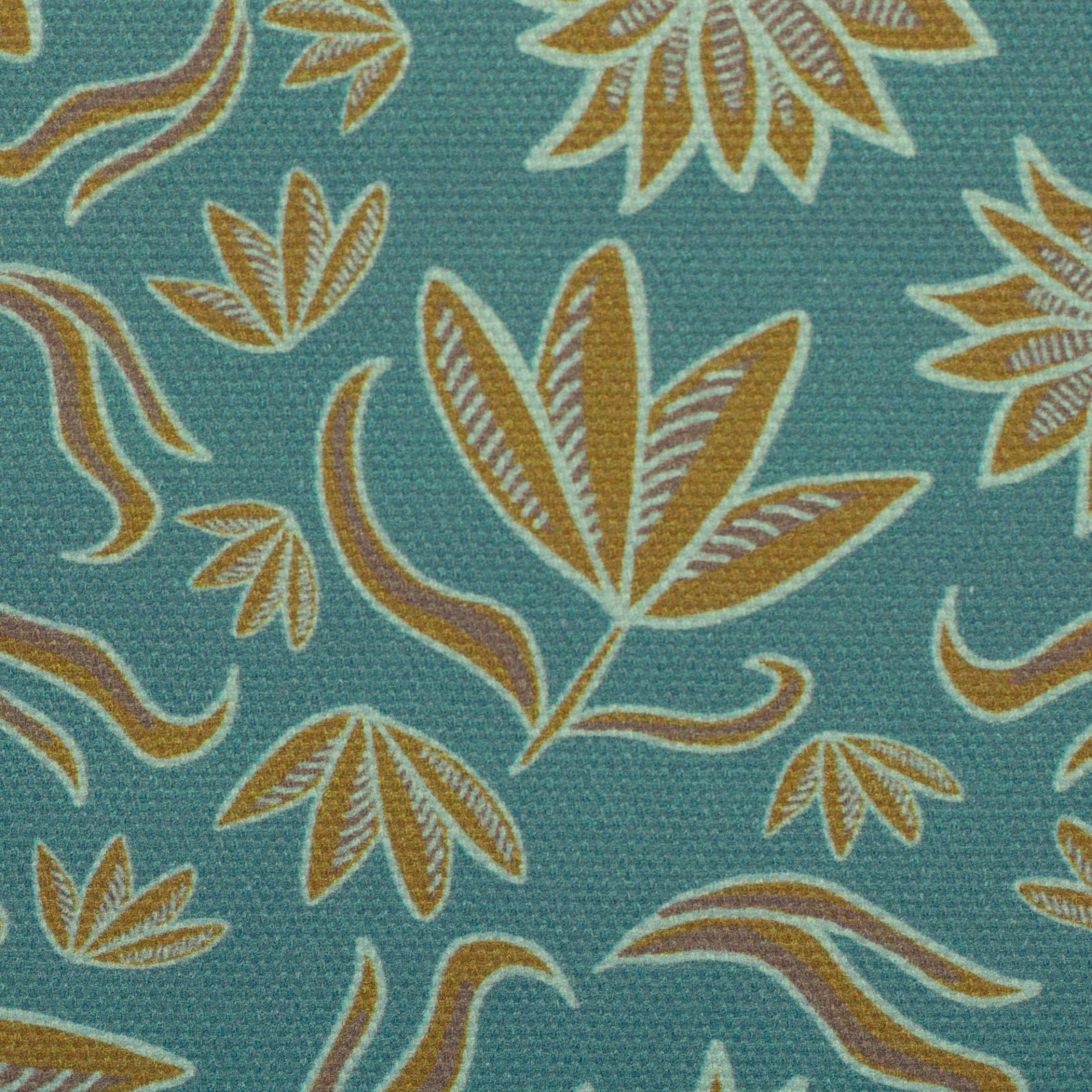 Baumwollcanvas • Retro Flowers • mint