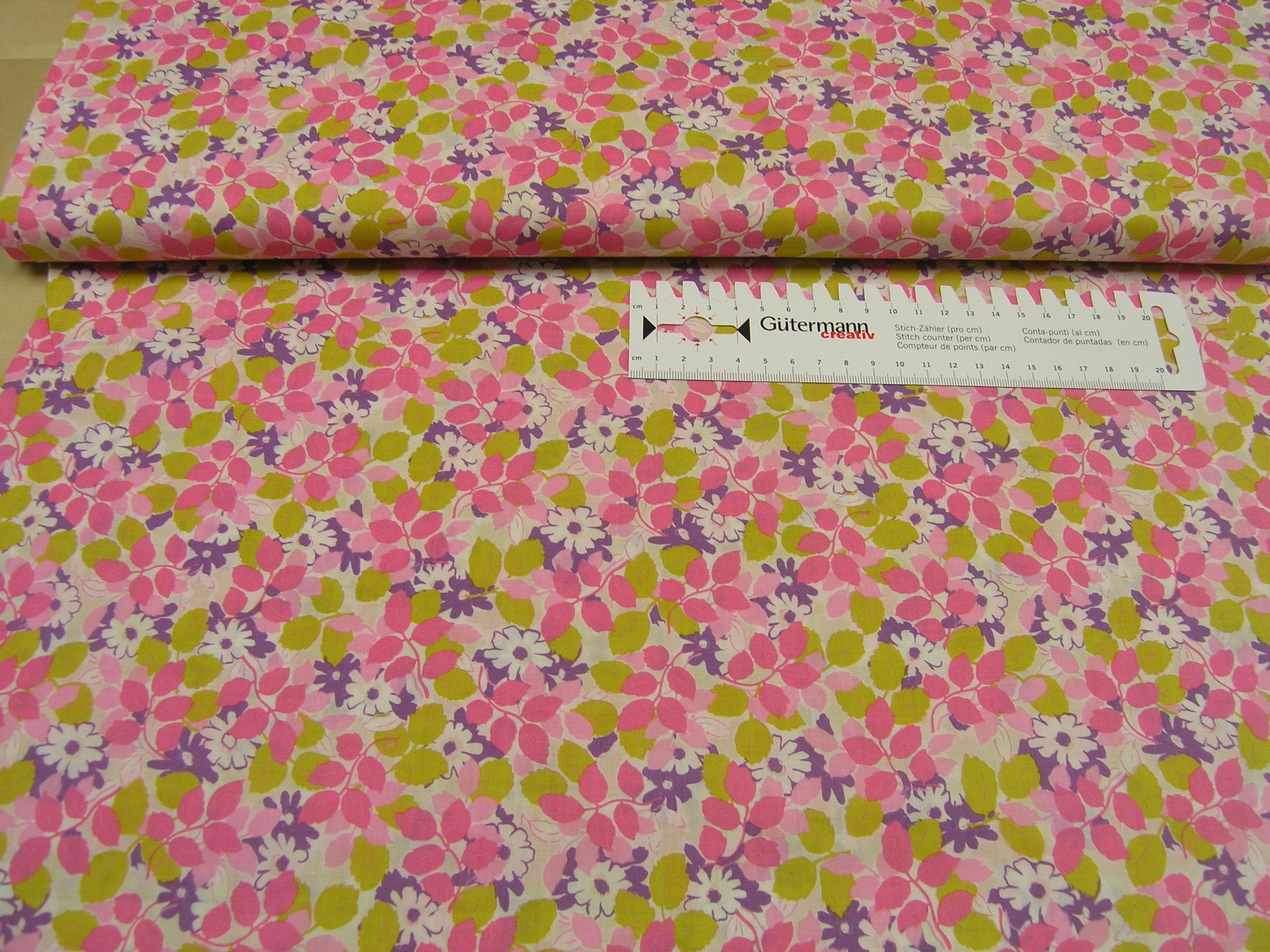 Voile Robert Kaufman • London Calling 5 • pink • Baumwollstoff auli
