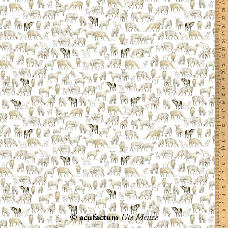 acufactum • Baumwollstoff • Schäfchen Allover • Daniela Drescher
