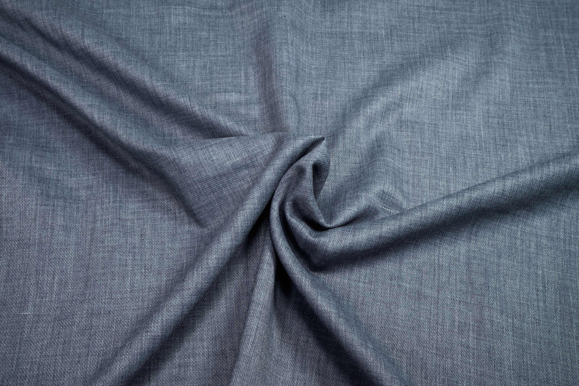 Blusenstoff dunkel denim meliert