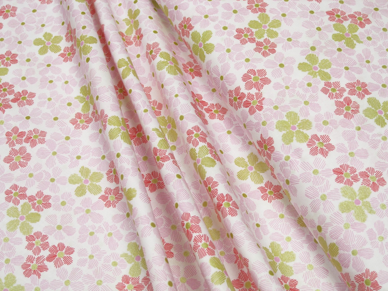 Michael Miller Glitz Garden Glitz Flower Pink Baumwoll Stoff