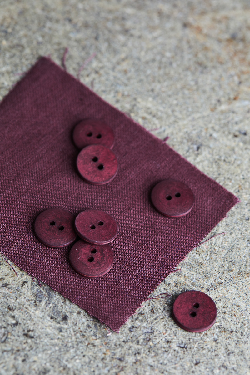 Knopf • Curb Cotton Button • mind the MAKER • 18 mm • grape