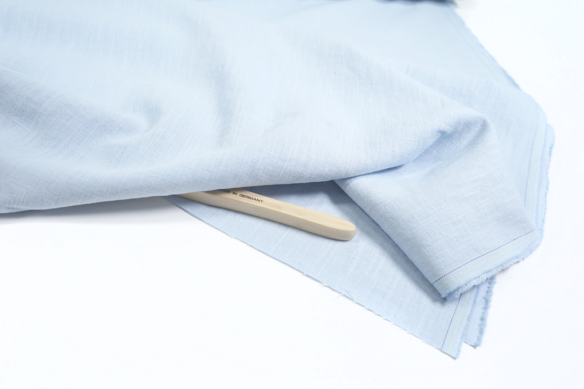 Reines Leinen • Damiel • hellblau • uni • vorgewaschen