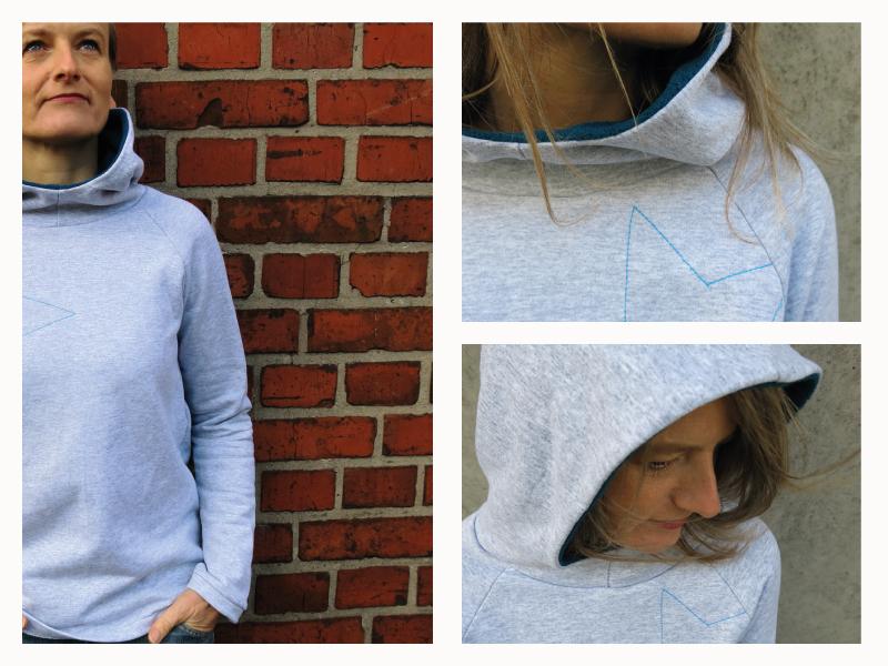 FRAU TONI • Kapuzensweater, Papierschnitt, weitere Ansichten