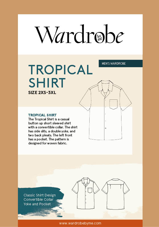Men's Tropical Shirt, Papierschnitt,Wardrobe by me,Deckblatt