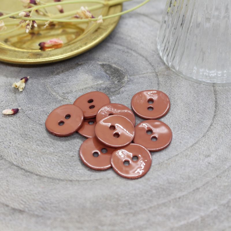 Glossy Knöpfe • Atelier Brunette • Chestnut • 10 mm