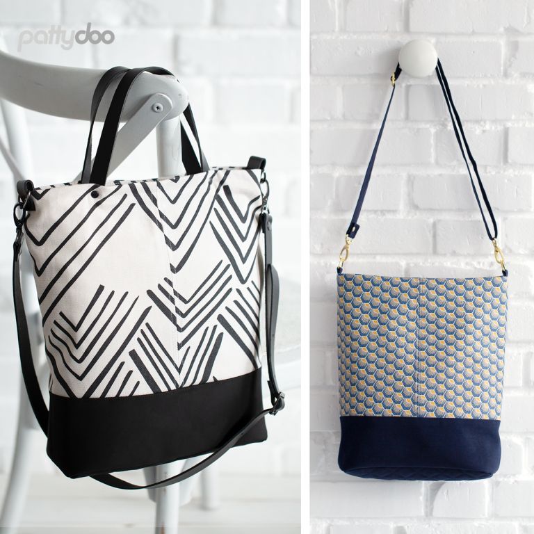 Tasche und Shopper Ann und Louise • Papierschnittmuster • by Pattydoo