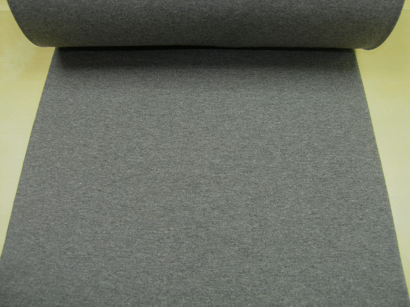 Bündchen dunkelgrau meliert Baumwoll Jersey glatt  OEKO-TEX® Standard 100
