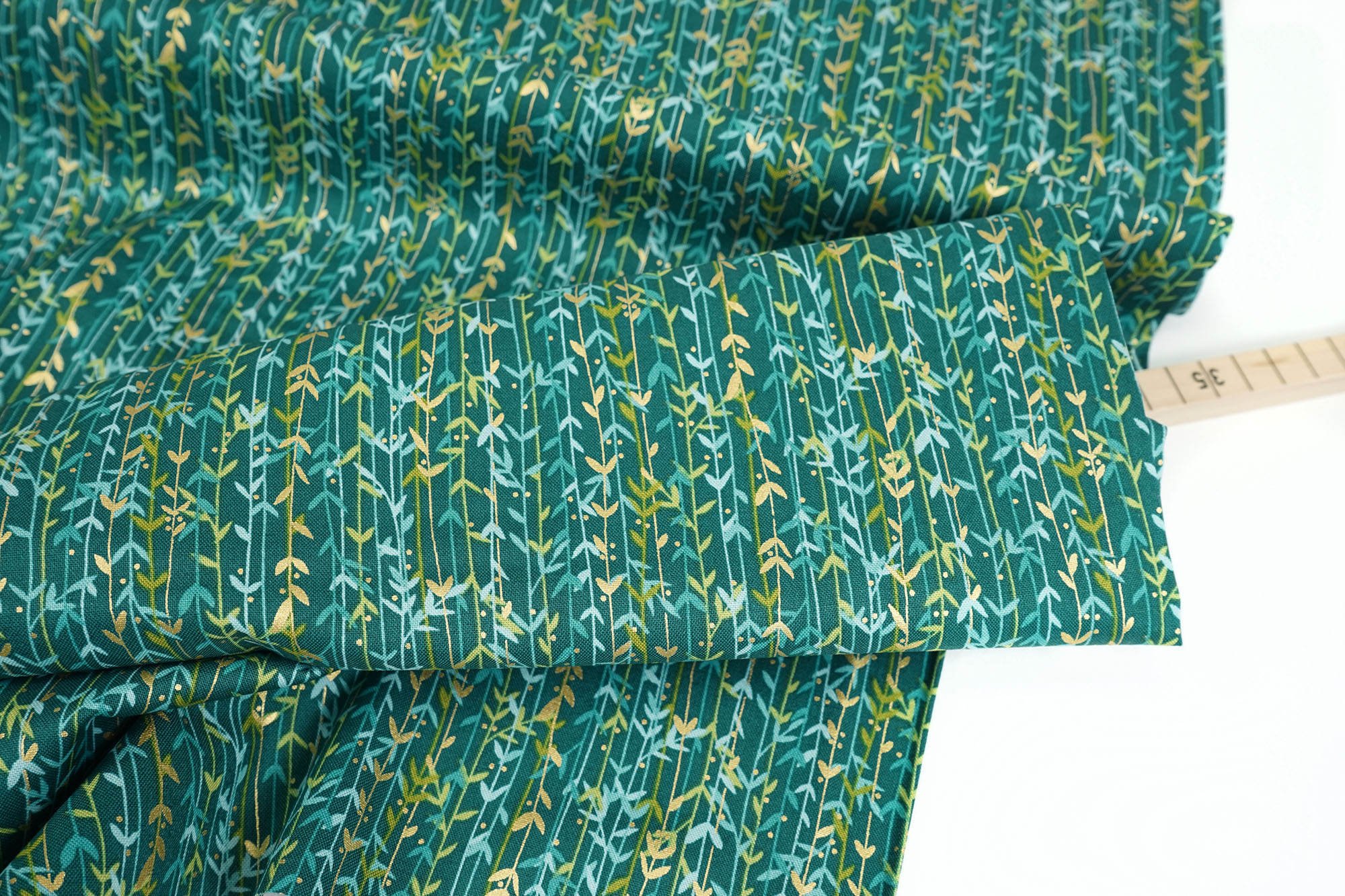 makower • Hikari • Leaf Stripe • Teal
