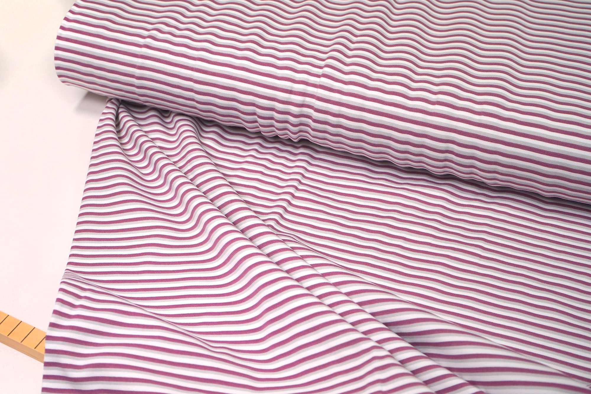 Baumwolljersey • Ringel • aubergine