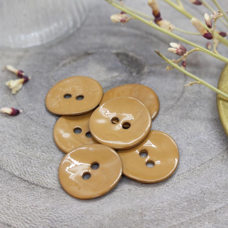 Glossy Knöpfe • Atelier Brunette • Ochre • 14 mm