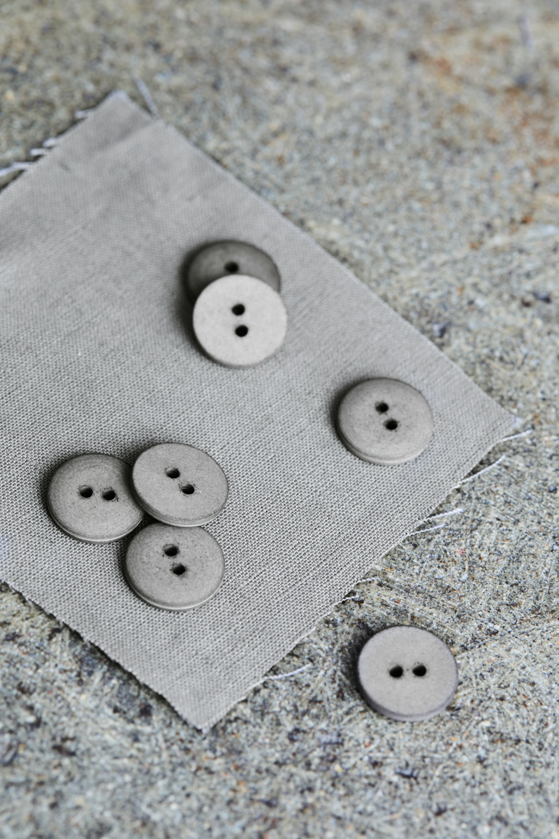 Knopf • Curb Cotton Button • mind the MAKER • 18 mm • stone