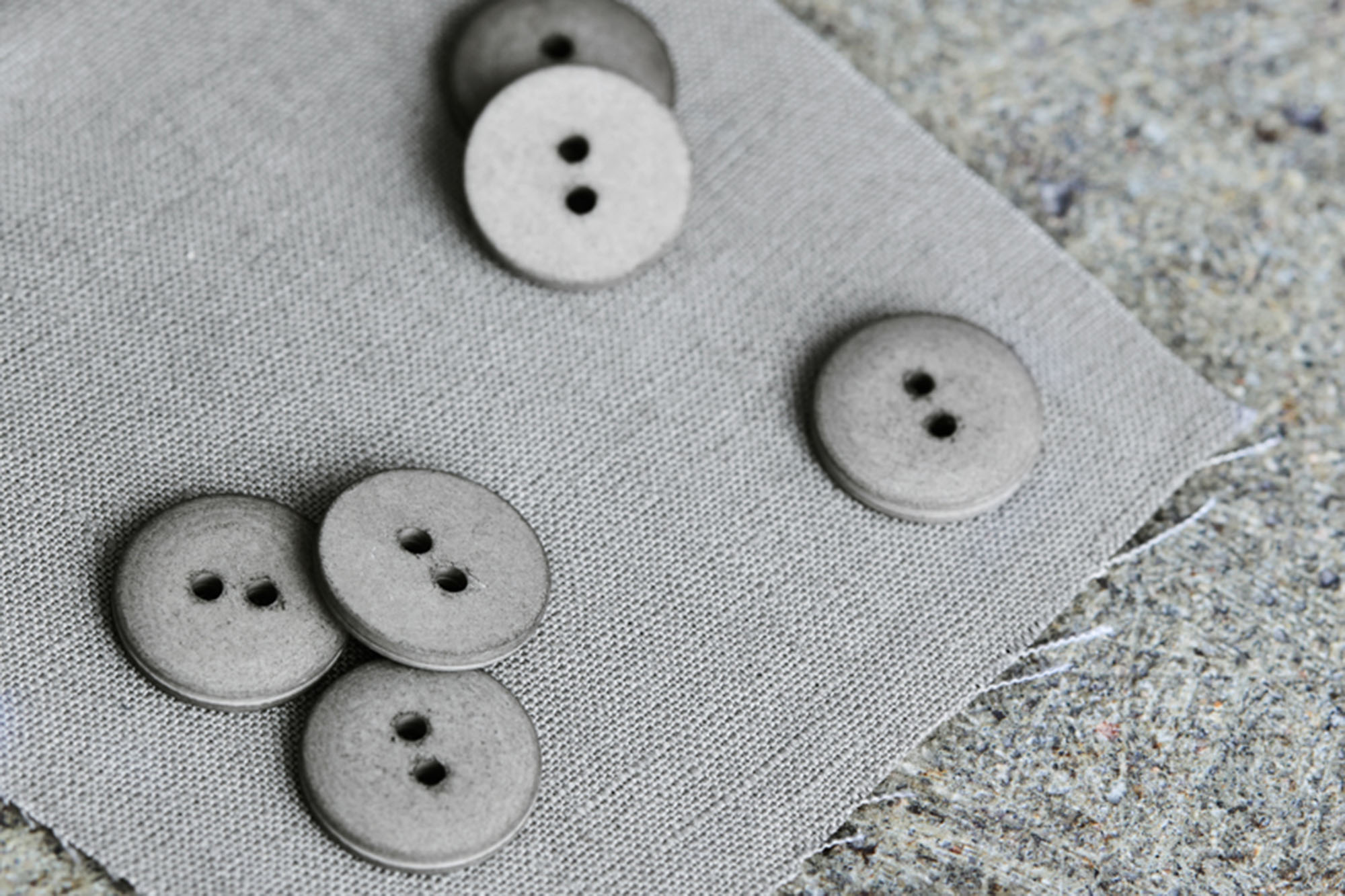 Knopf • Curb Cotton Button • mind the MAKER • 18 mm • stone