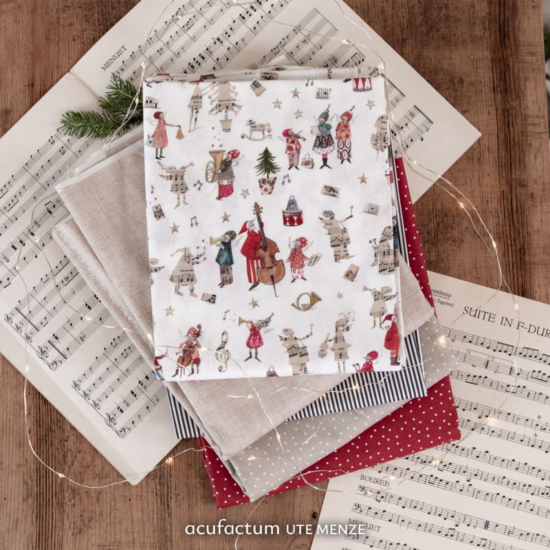 acufactum • Baumwollstoff • Weihnachtsmusikanten • Silke Leffler