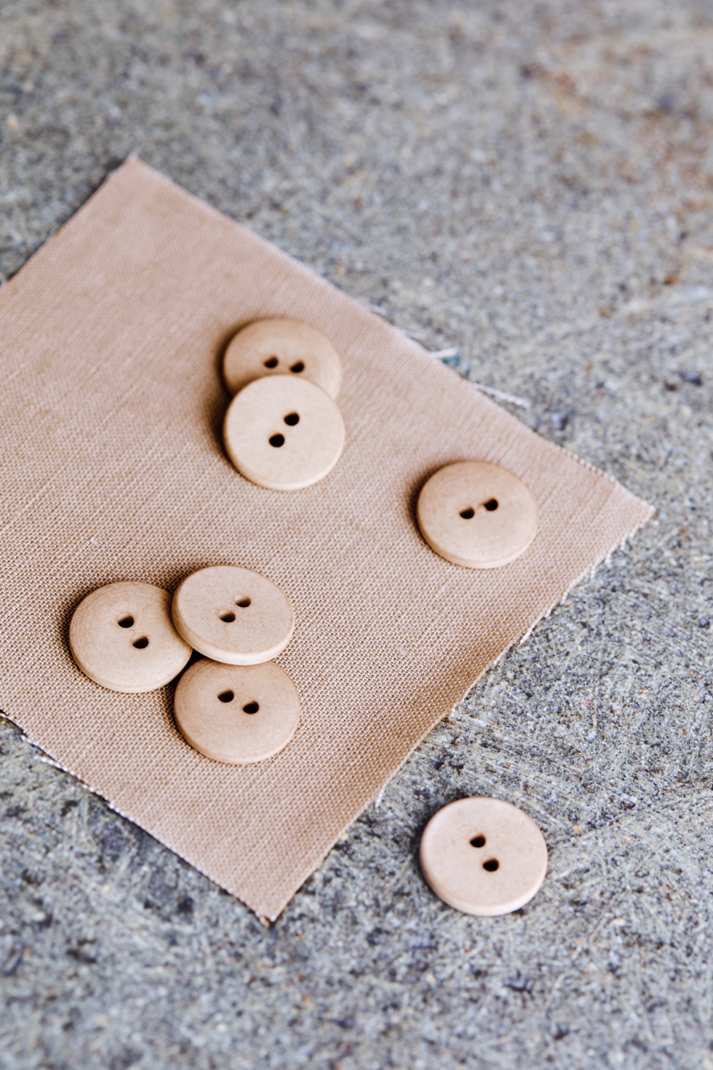 Knopf • Curb Cotton Button • mind the MAKER • 18 mm • dune