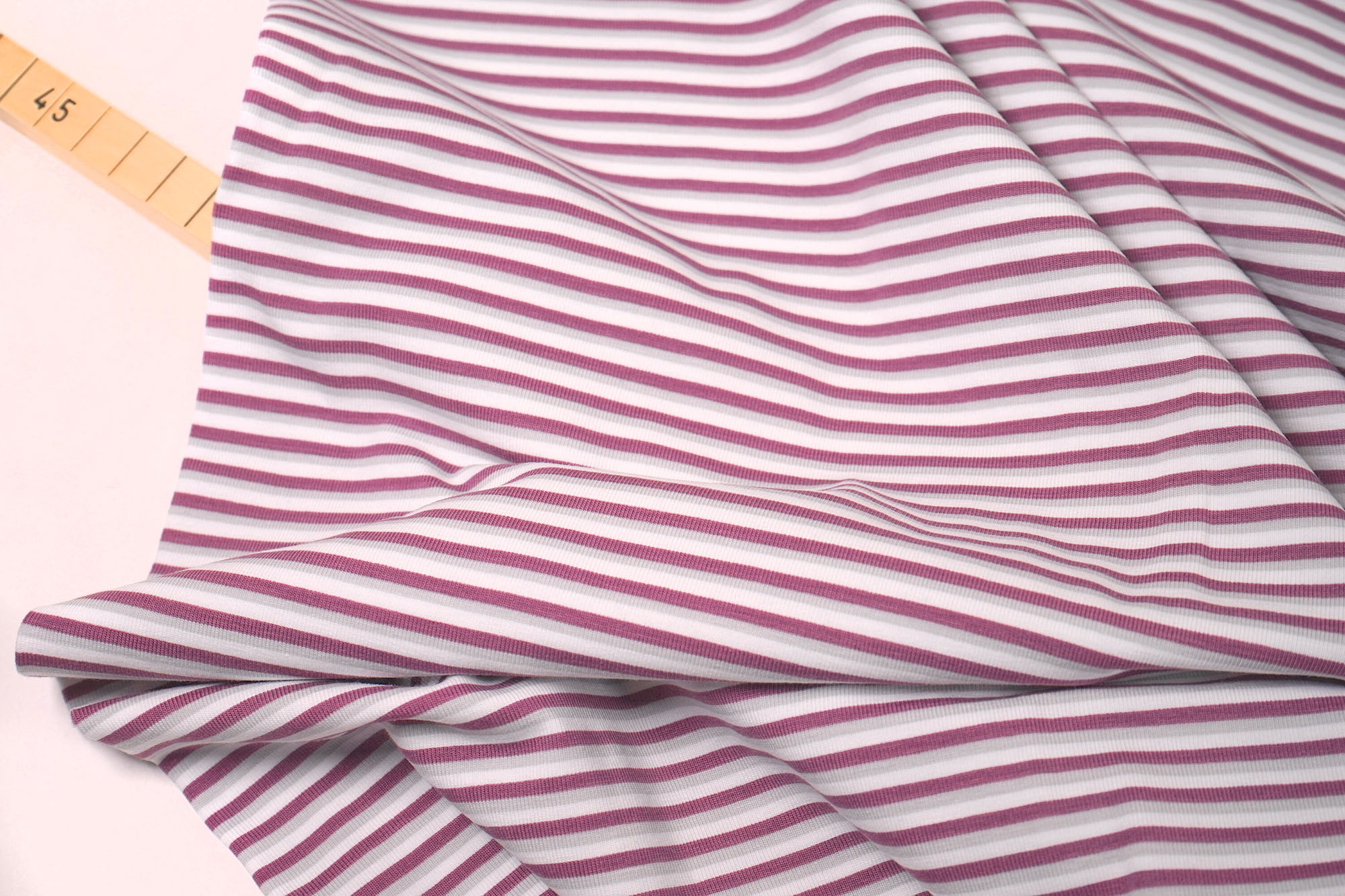 Baumwolljersey • Ringel • aubergine