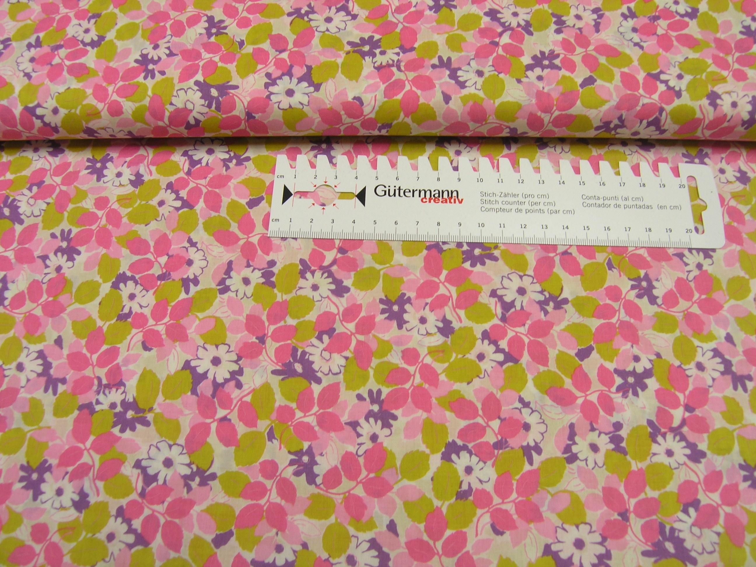 Voile Robert Kaufman • London Calling 5 • pink • Baumwollstoff auli