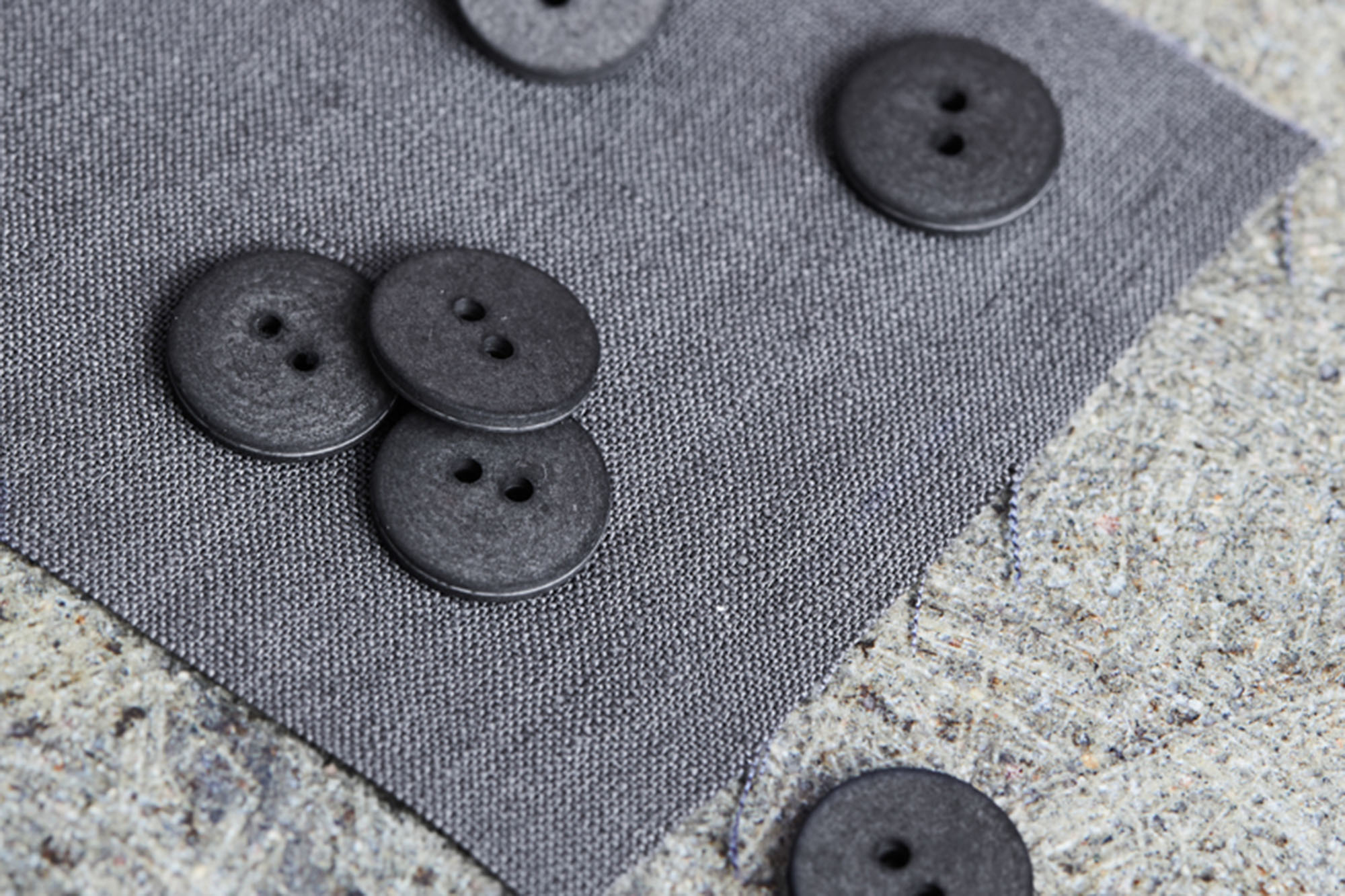 Knopf • Curb Cotton Button • mind the MAKER • 18 mm • calm grey