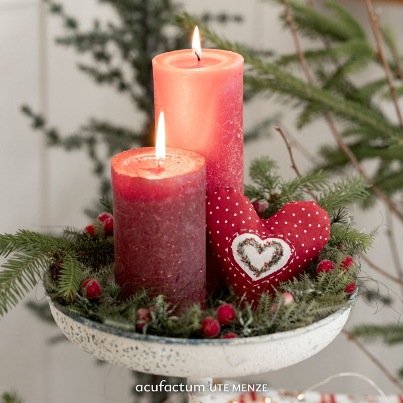 acufactum • Baumwollstoff • Weihnachtsherzen • Silke Leffler