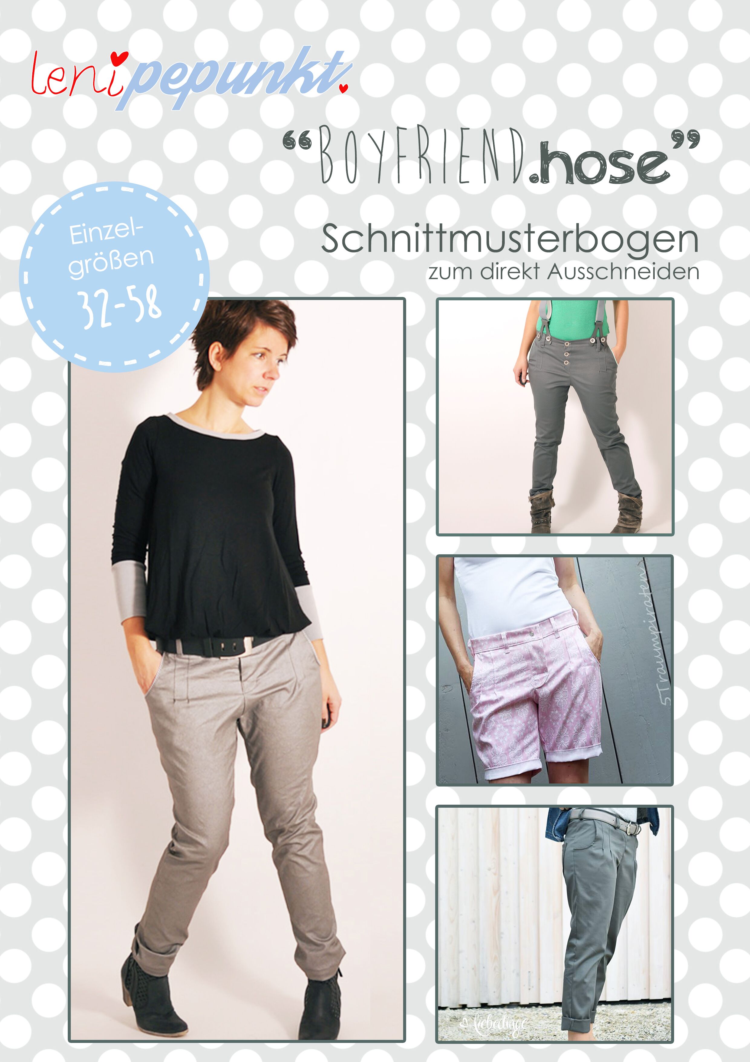 82 BOYFRIEND.hose,Papierschnitt,Leni Pepunkt,Deckblatt mit Beispielbildern von Frauen in langer und kurzer Hose