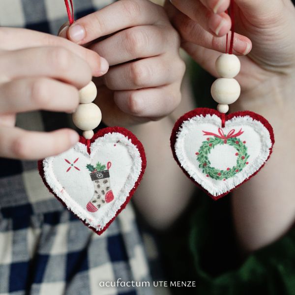 acufactum • Baumwollstoff • Weihnachtsornamente • Kerstin Heß