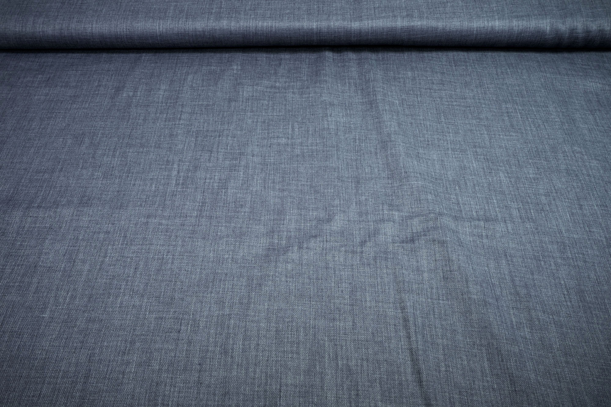 Blusenstoff dunkel denim meliert