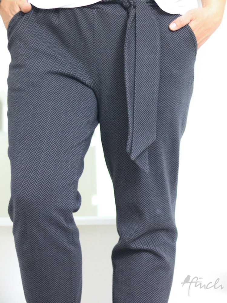Stoffonkel • Bio-Jacquard • Fischgrät • schwarz (GOTS)