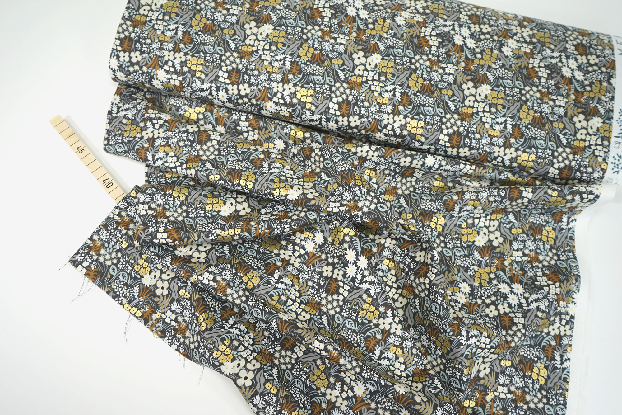 Cotton+Steel • Meadow • Grey Multi Metallic • Rifle Paper Co.