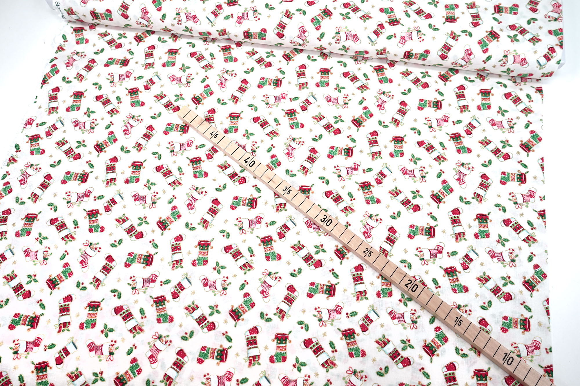 makower • Merry Christmas • Stockings • cream