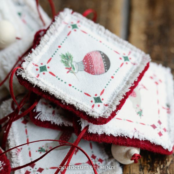 acufactum • Baumwollstoff • Weihnachtsornamente • Kerstin Heß