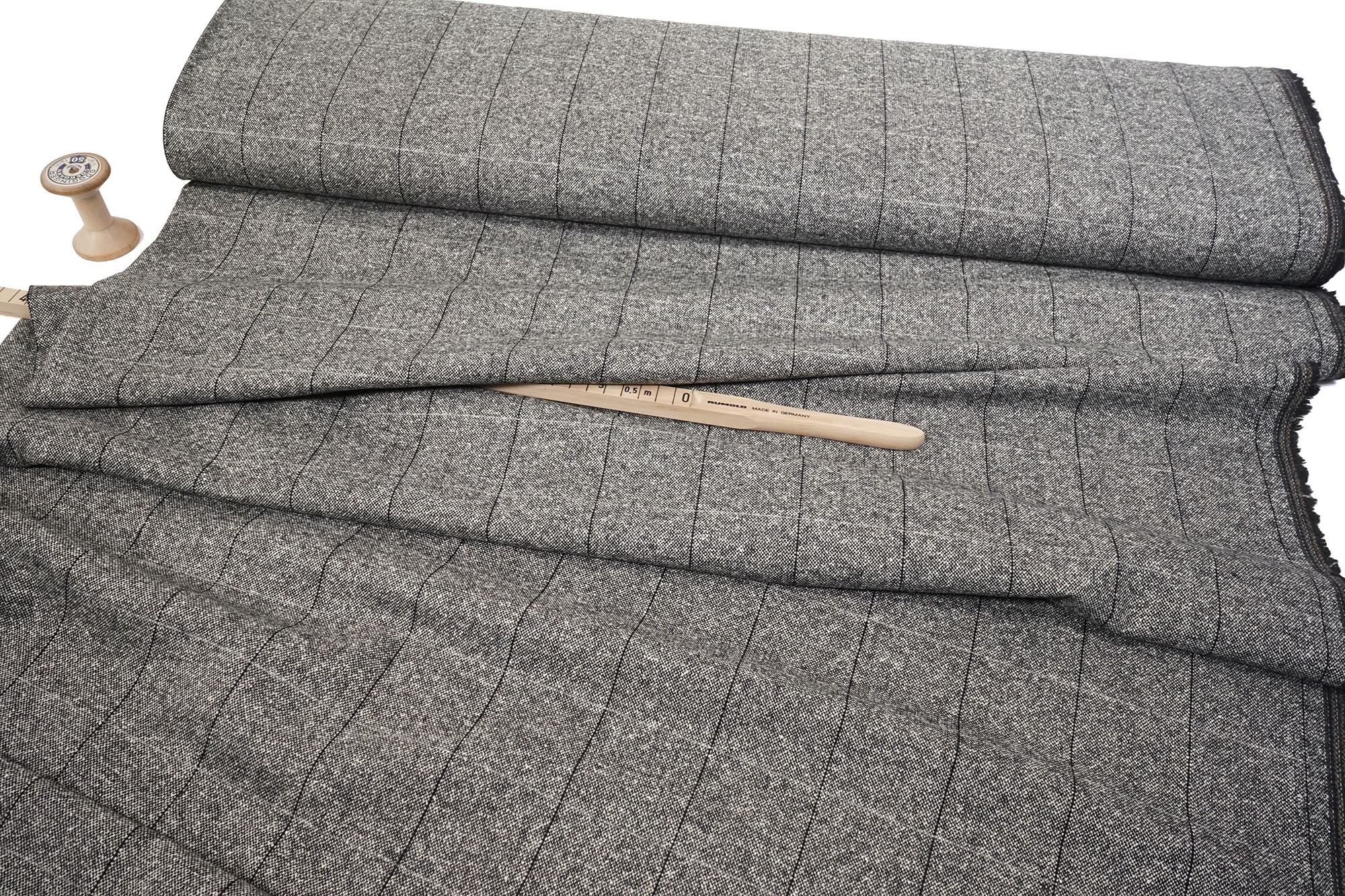 Tweed Alessio grau made in Italy