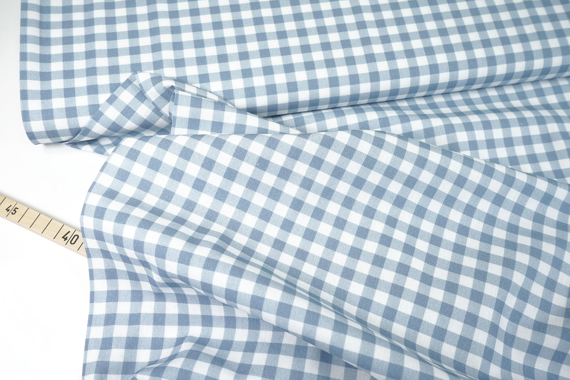 Popeline • Organic • Little Blue Check • Marin y Carbonell