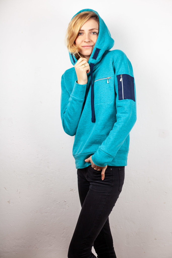 Hoodie Emilea Damen, Papierschnitt