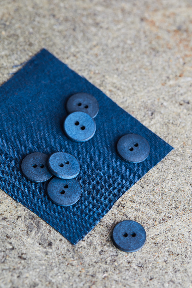 Knopf • Curb Cotton Button • mind the MAKER • 18 mm • ocean