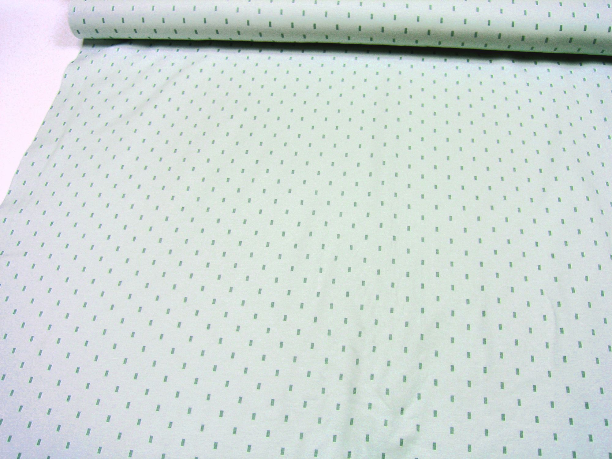 Stoffe Baumwolle Jersey kleine Rechtecke auf mint