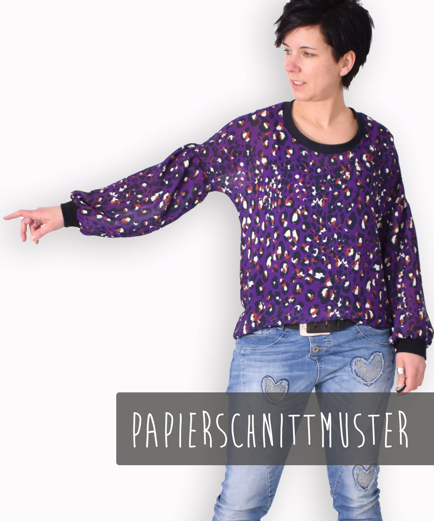 127 ORA.shirt,Papierschnitt,Leni Pepunkt,Deckblatt mit Frau in Pullover