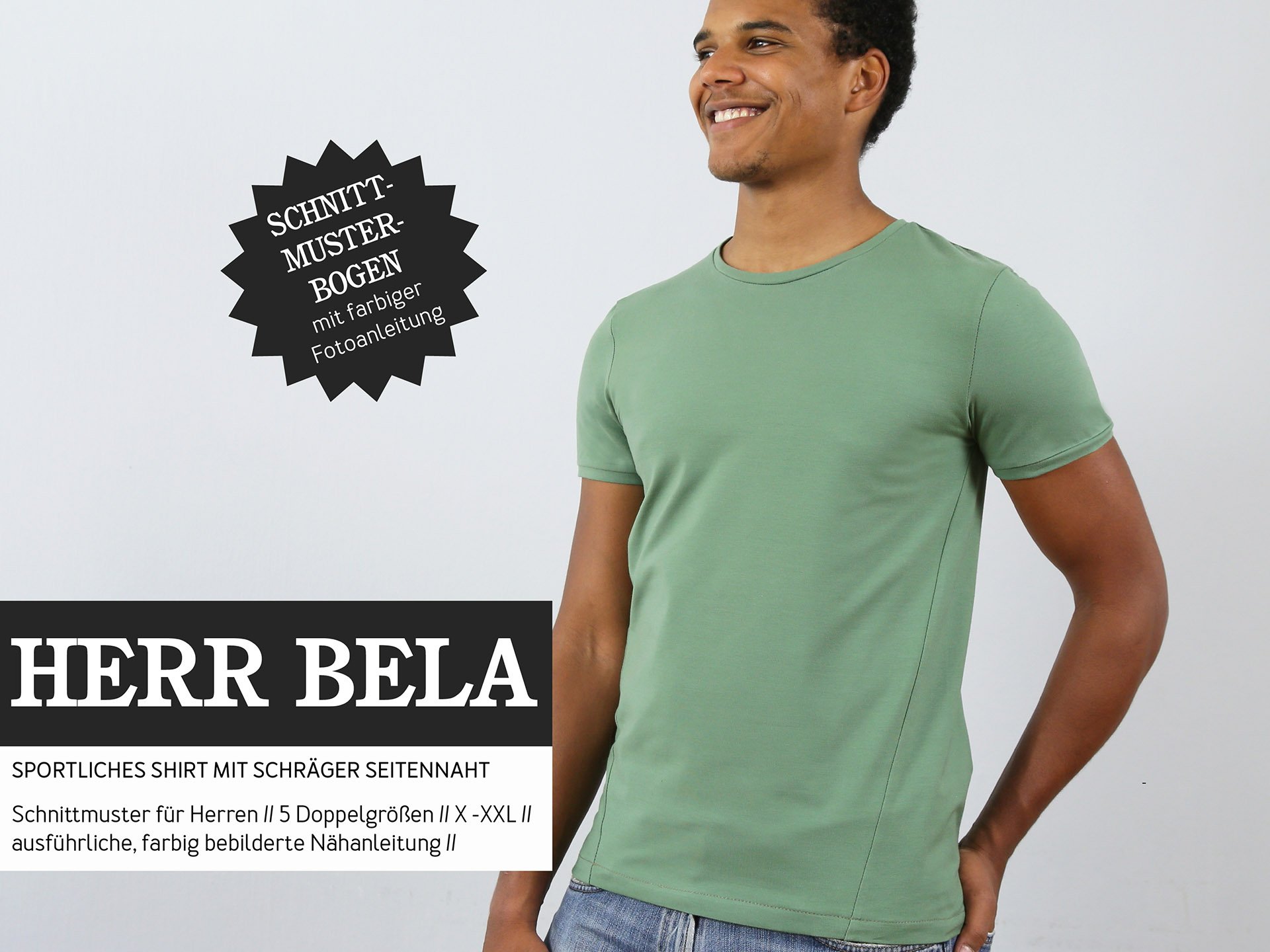 HERR BELA • Shirt schräge Seitennaht, Papierschnitt, Deckblatt