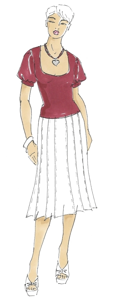 Dirndl T-Shirt Jackie • Damen • Papierschnittmuster