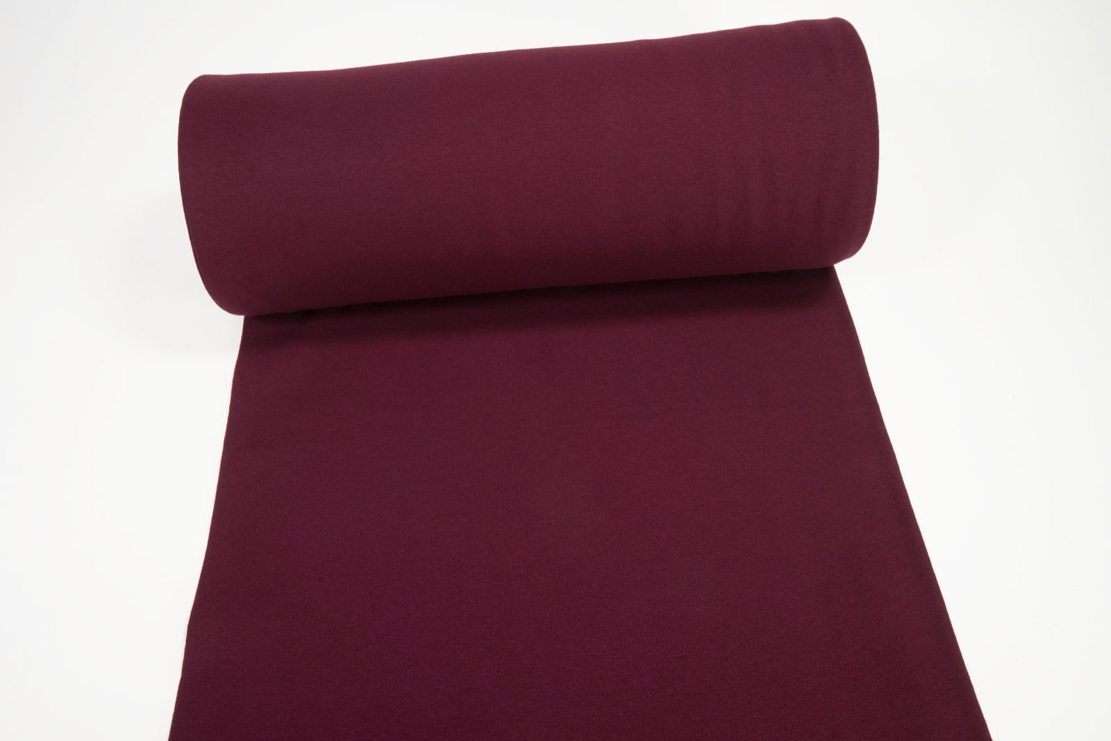 Bündchen glatt uni dunkel bordeaux