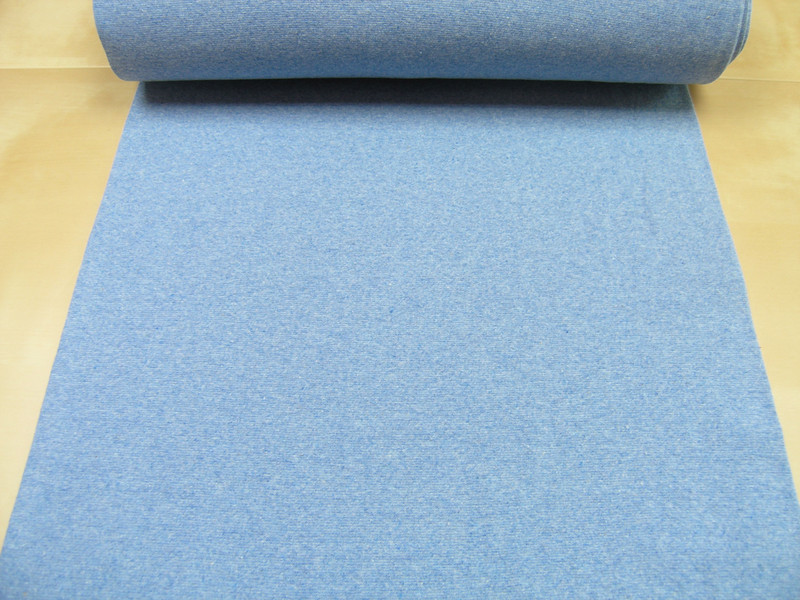Bündchen hellblau meliert Baumwoll Jersey glatt uni  OEKO-TEX® Standard 100