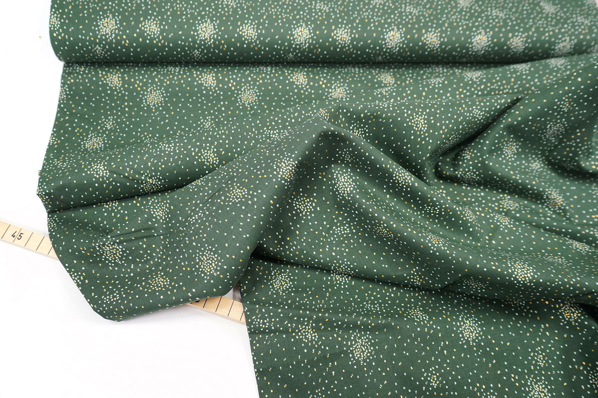Cotton + Steel • Basics • Clusters • Evergreen Metallic