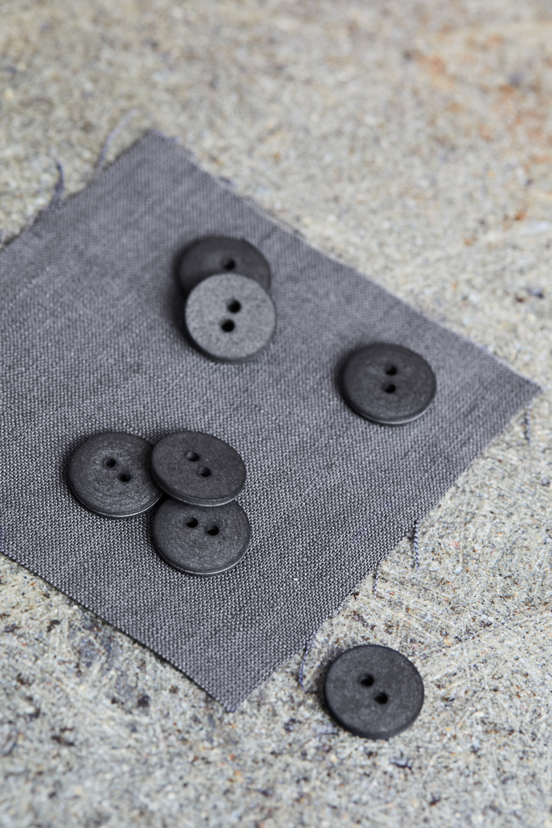 Knopf • Curb Cotton Button • mind the MAKER • 18 mm • calm grey