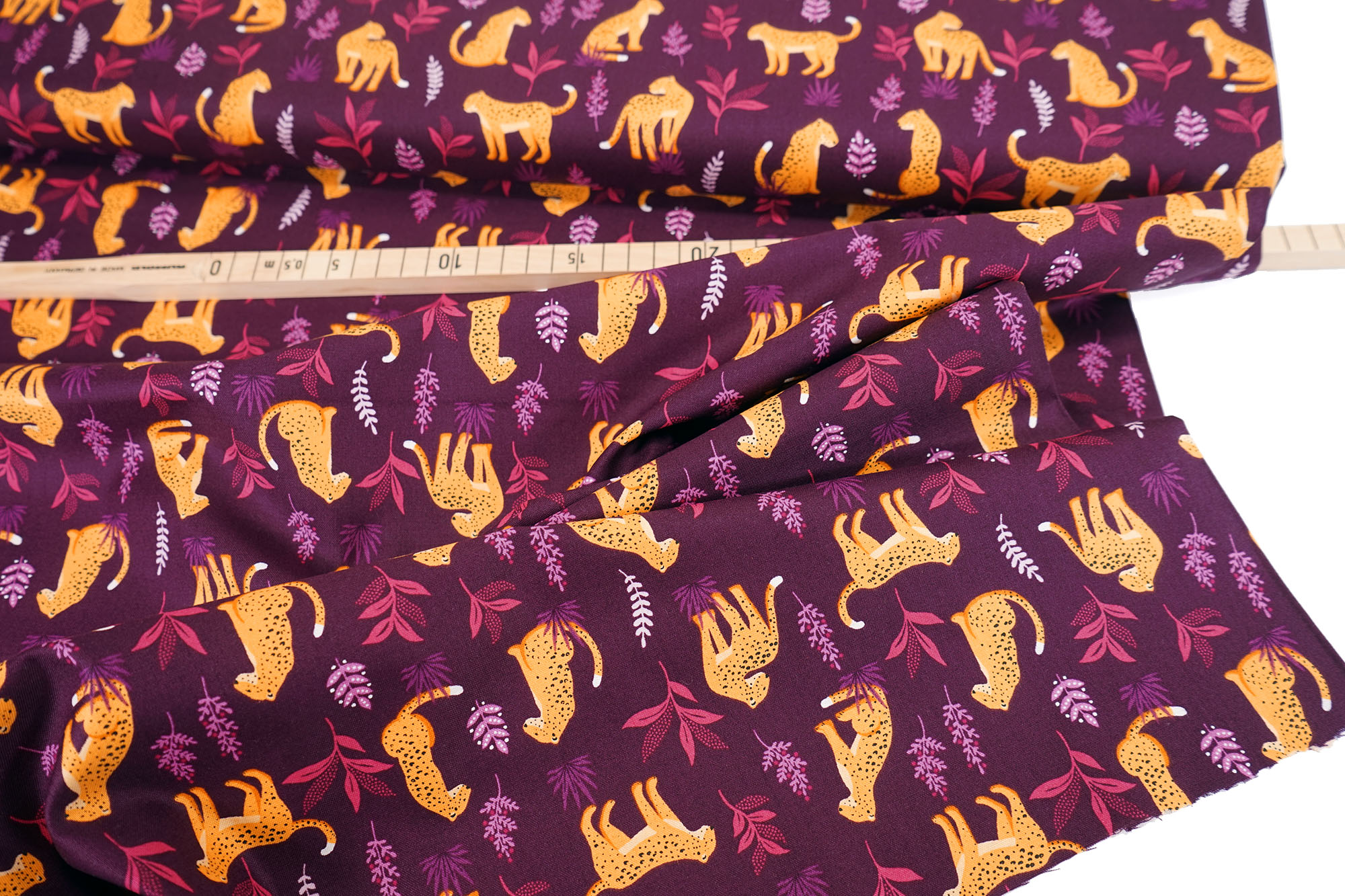 makower • Jewel Tones • Cheeky Leopard • aubergine