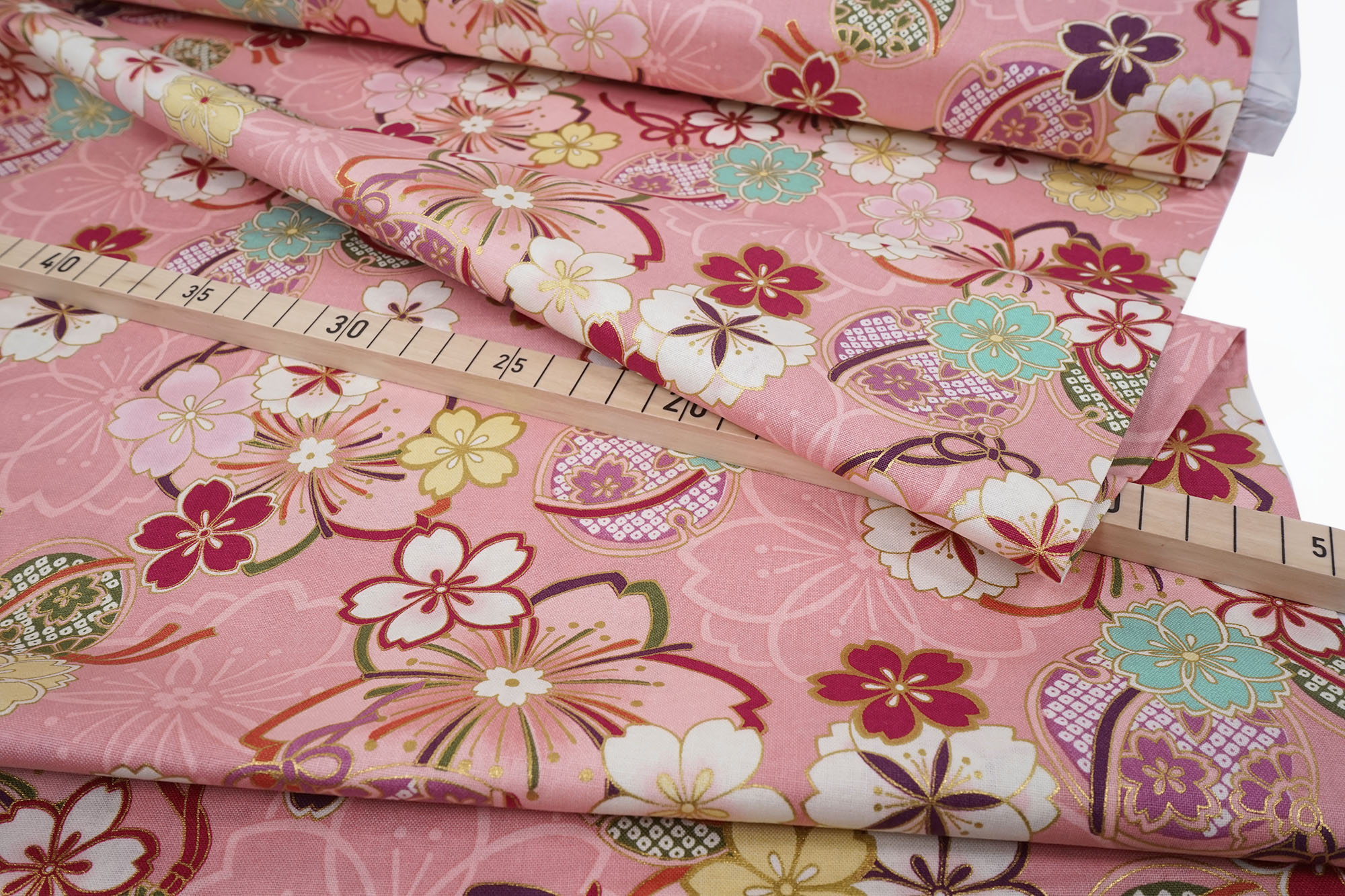 Quilt Gate Hyakka Ryoran Suzune HR 3340-14B Rosa Gold
