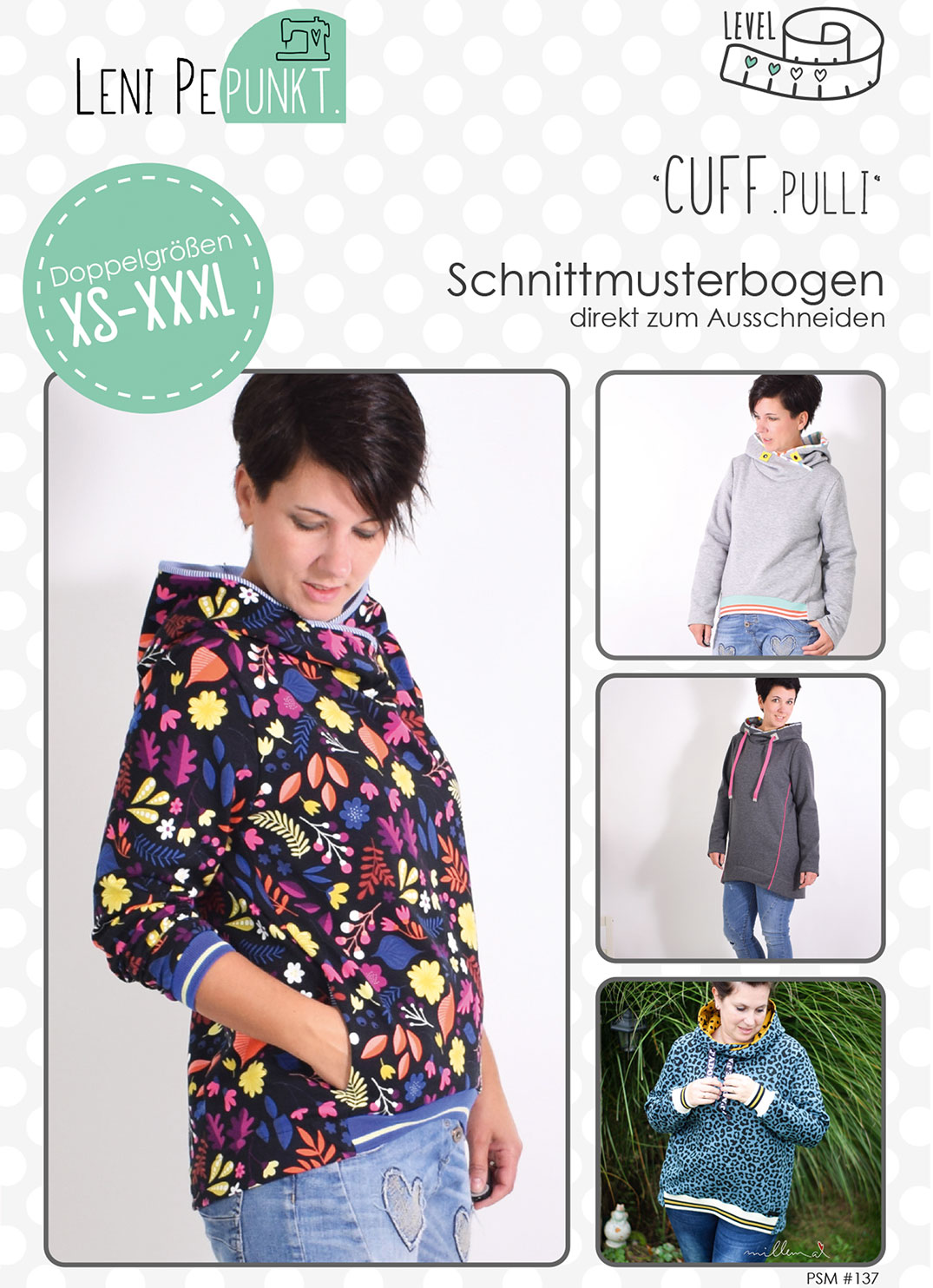 137 CUFF.pulli,Papierschnitt,Leni Pepunkt,Deckblatt mit Frau in Pullover