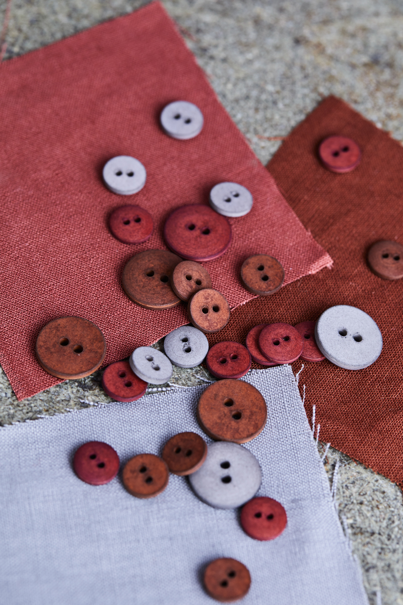 Knopf • Curb Cotton Button • mind the MAKER • 18 mm • grape