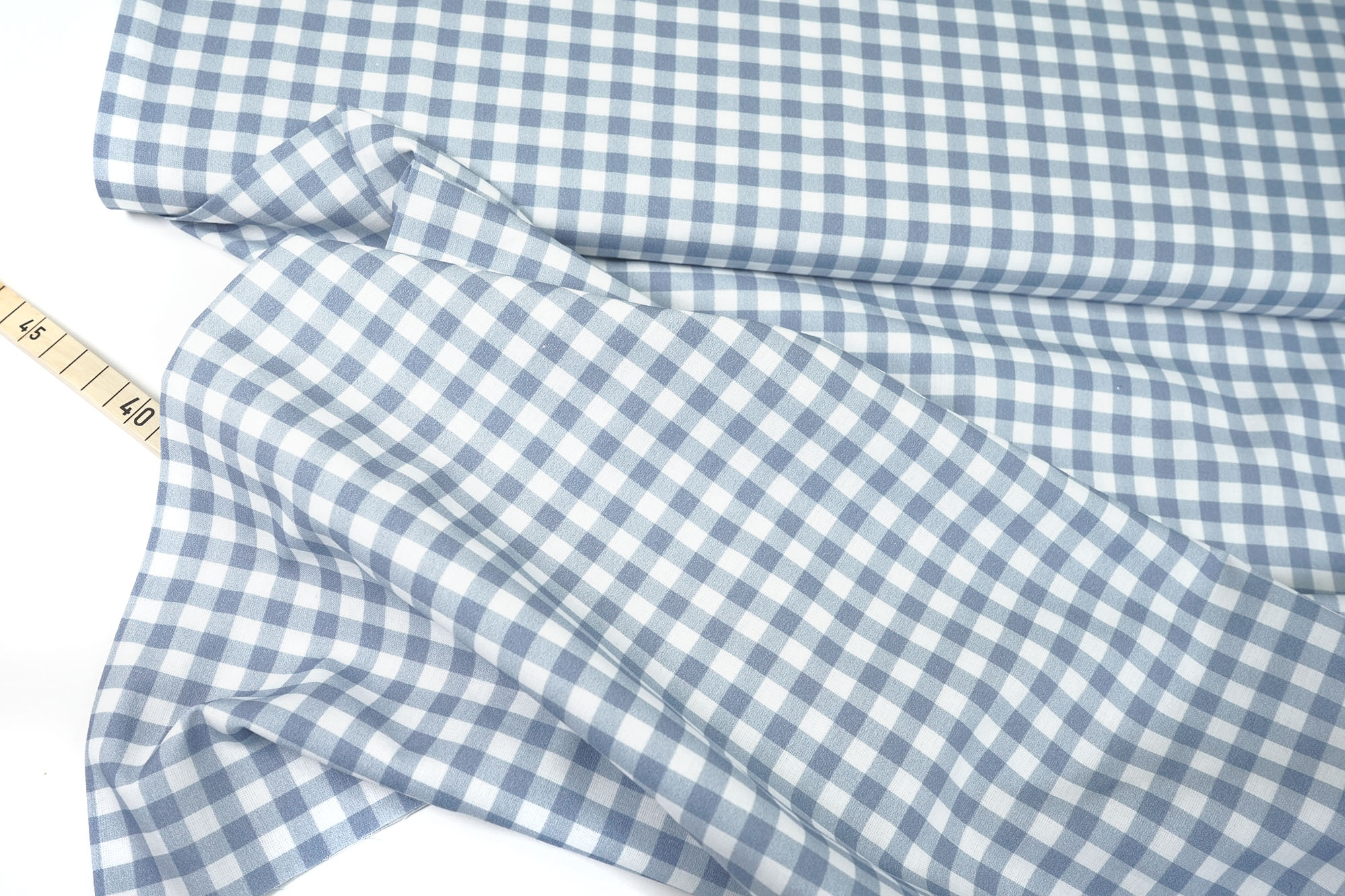 Popeline • Organic • Little Blue Check • Marin y Carbonell
