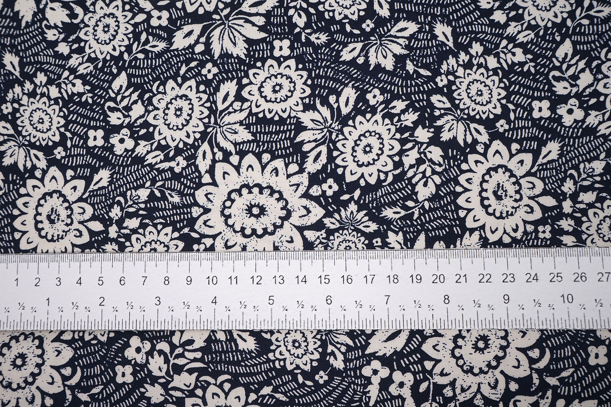 Windham Fabrics Sashiko Floral stitch 51810-2 Indigo by Whistler Studios